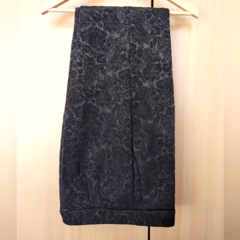 Massimo Dutti Women's Black Jacquard Dress Pants Size 4 Pre-owned